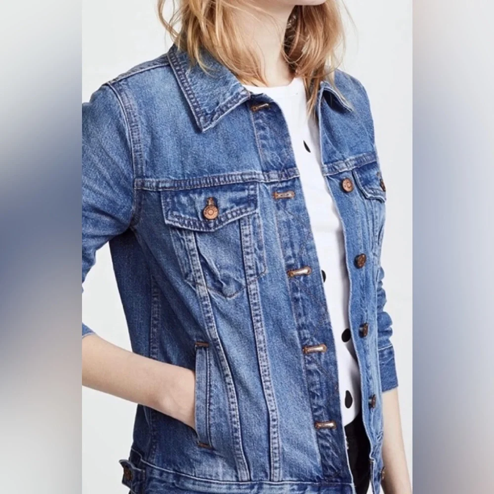 Madewell The Jean Jacket In Printer Wash Size: S - Picture 11 of 14